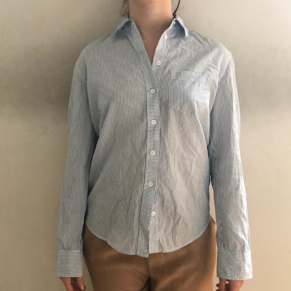 Equipment Blue Striped Women’s Shirt